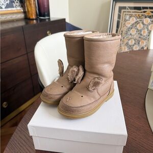 Brown Kids Boots with Ears